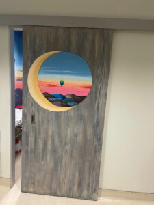 Painting on door